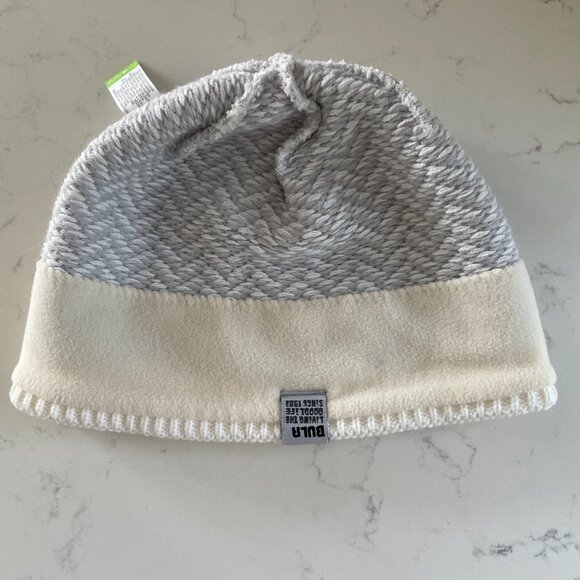 Bula Outdoor Cozy Acrylic Herringbone Print Knit Beanie Toque Grey White Unisex - Picture 7 of 9